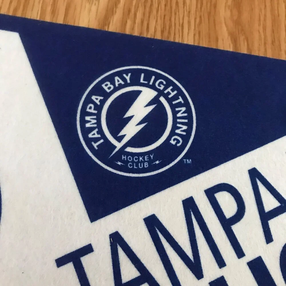 Tampa Bay Lightning Pennant NHL WinCraft Felt 12" X 30" - Picture 6 of 8